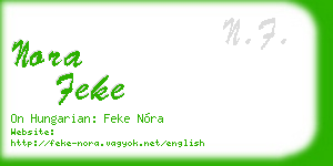 nora feke business card