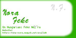 nora feke business card